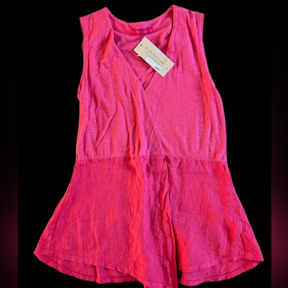 Cut Loose Cherry Pink Wrap Tank